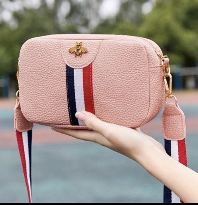 Women Small PU bag Famous Design Messenger Wide Strap Girls