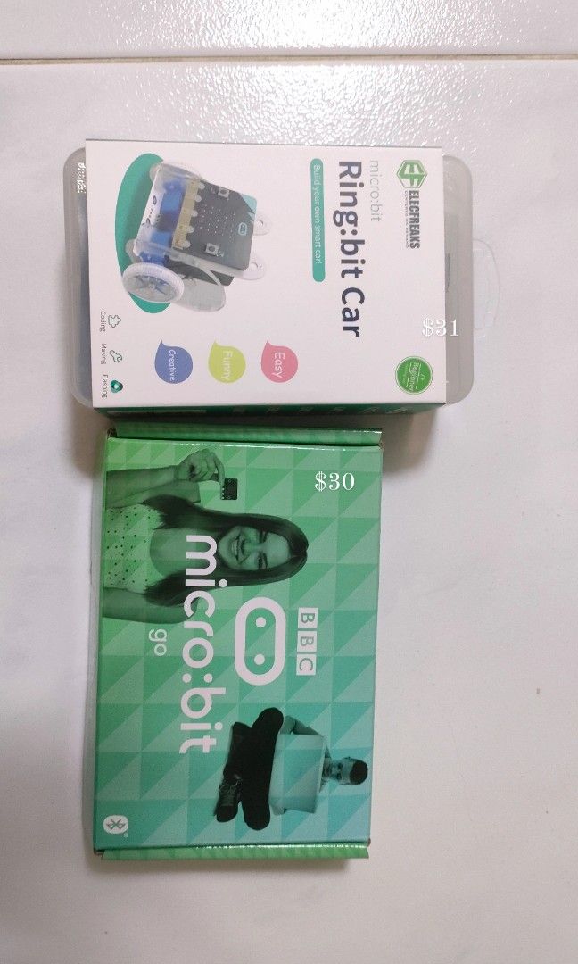 wts microbit coding set (Category: Other Mobile & Gadget Accessories) located in Singapore. Submitted by iisxmngaii (Listing ID 1264549976, Image 1). Description: price: $31 | $30 all for $60 you need to buy in sets in order for you to function the ring:bit car. the ring:bit does not include the microbit. Meet ups only payment method: shopeepay/paynow/paylah/singtel dash/ cash on meet up STRICTLY NO BACKING OUT..