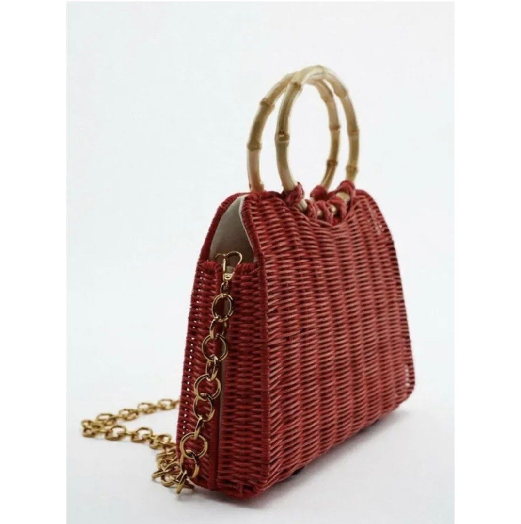 Rattan crossbody clearance purse