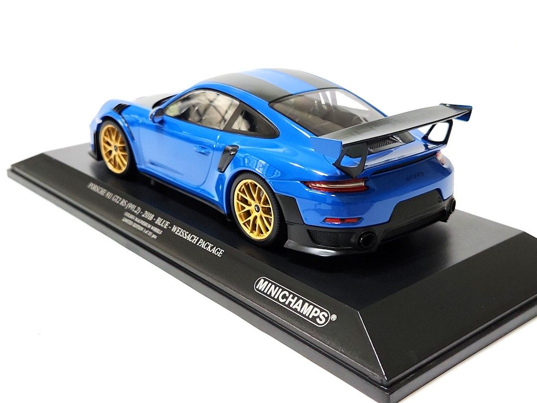 GT Spirit 1:18 Porsche 911 (991.2) GT2 RS WEISSACH PACKAGE GULF BLUE (