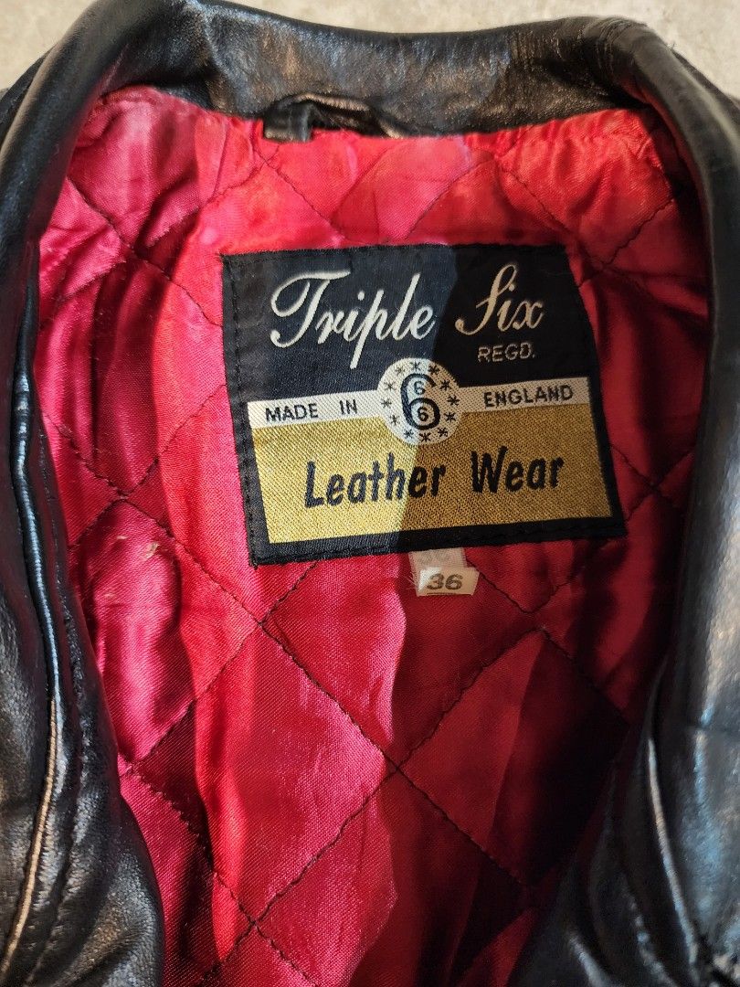 666 Triple 6 leather biker jacket UK made, Men's Fashion 666 Triple 6 leather biker jacket UK made, Men's Fashion