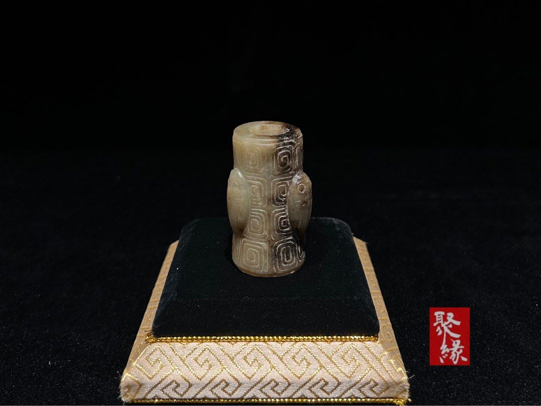 中国古代の玉器 青白玉蝉 美品 A-3-