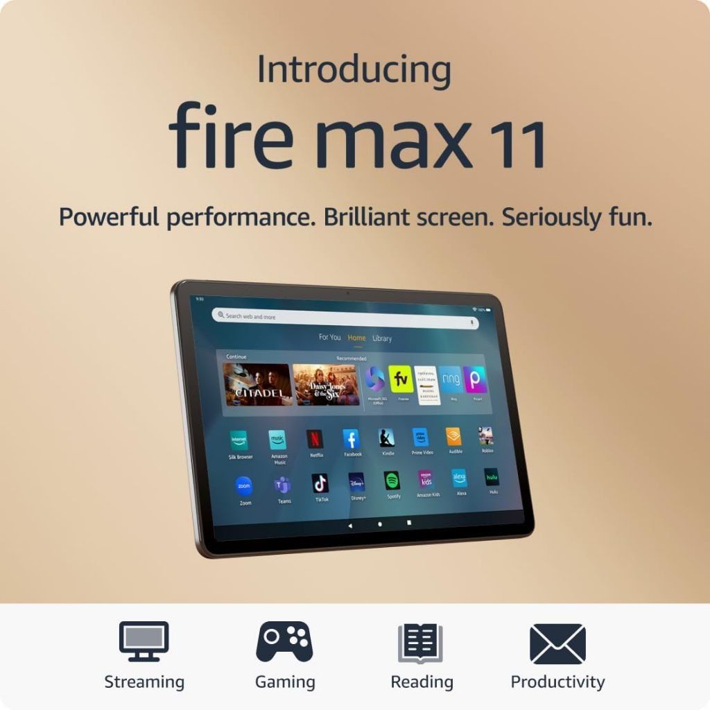 二手美國亞馬遜Amazon Fire Max 11 2023 11吋旗艦款平板64GB, 手機及