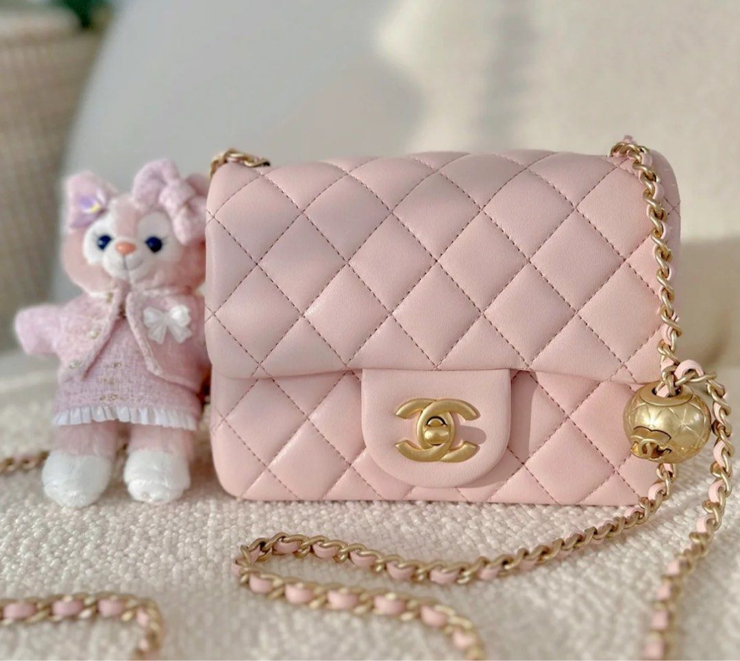🌸 Chanel Pearl Crush Sakura Pink Mini Flap, Luxury, Bags