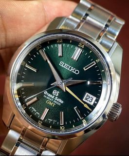 💯 Rare Discontinued Full Set Grand Seiko Heritage Hi-Beat GMT Green Iwate Limited Edition 600 Pc SBGJ005