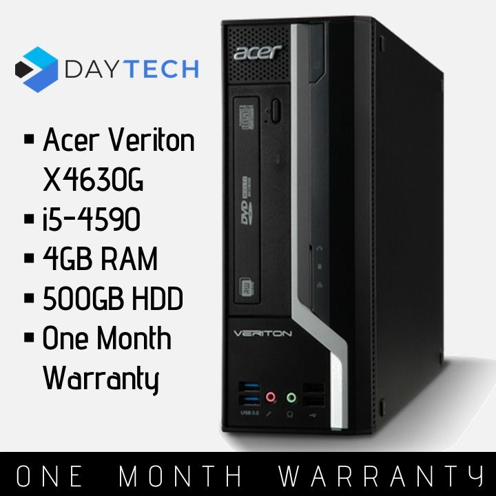 Acer i5 4th Gen Compact Desktop PC |i5-4590|4GB RAM|500GB HDD|SFF PC (Category: Desktops) located in Singapore. Submitted by daytech (Listing ID 1264590936, Image 1). Description: ✅ Ready Stock in SG ✅ Excellent Physical Condition ✅ Tested & Fully Functional ✅ One Month Warranty Wholesale pricing available for >3pcs ⛔ Fixed Price Payment via Atome (5% fee)/Paynow/Paylah/Bank Transfer No Cash on Delivery 🏪 Self Collection at S757022, 50 Gambas Cr