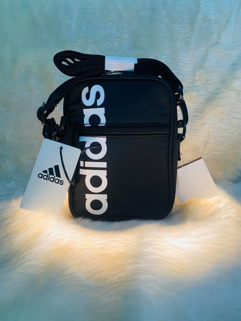 Adidas Core Festival Crossbody Unisex Shoulder Bag Black White Small