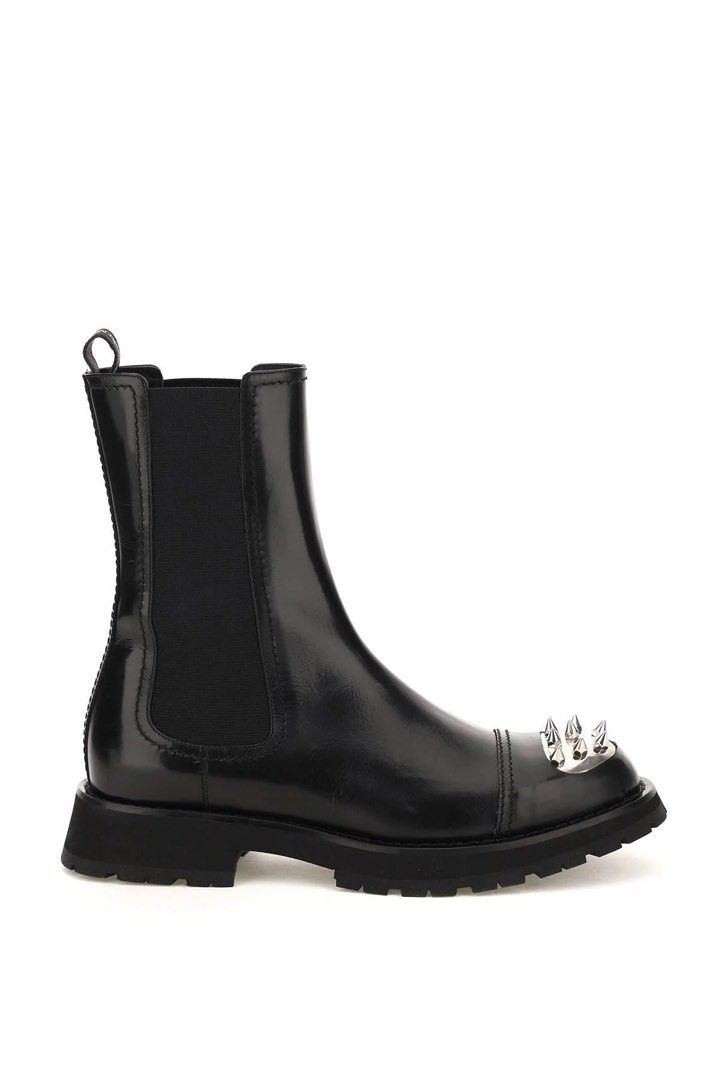 Alexander McQueen Studded Accents Chelsea Boots Men s Fashion