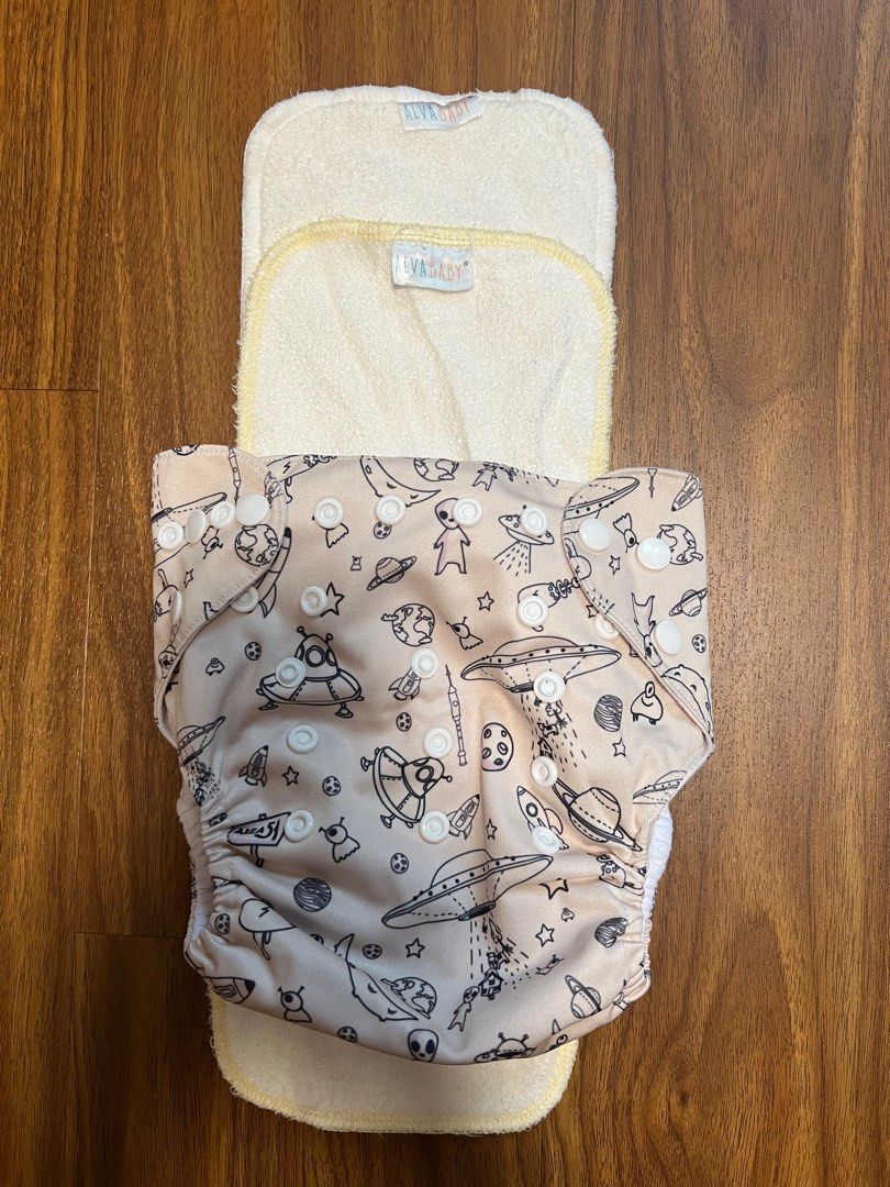ALVABABY One Size Print Pocket Cloth Diaper Babies Kids Babies