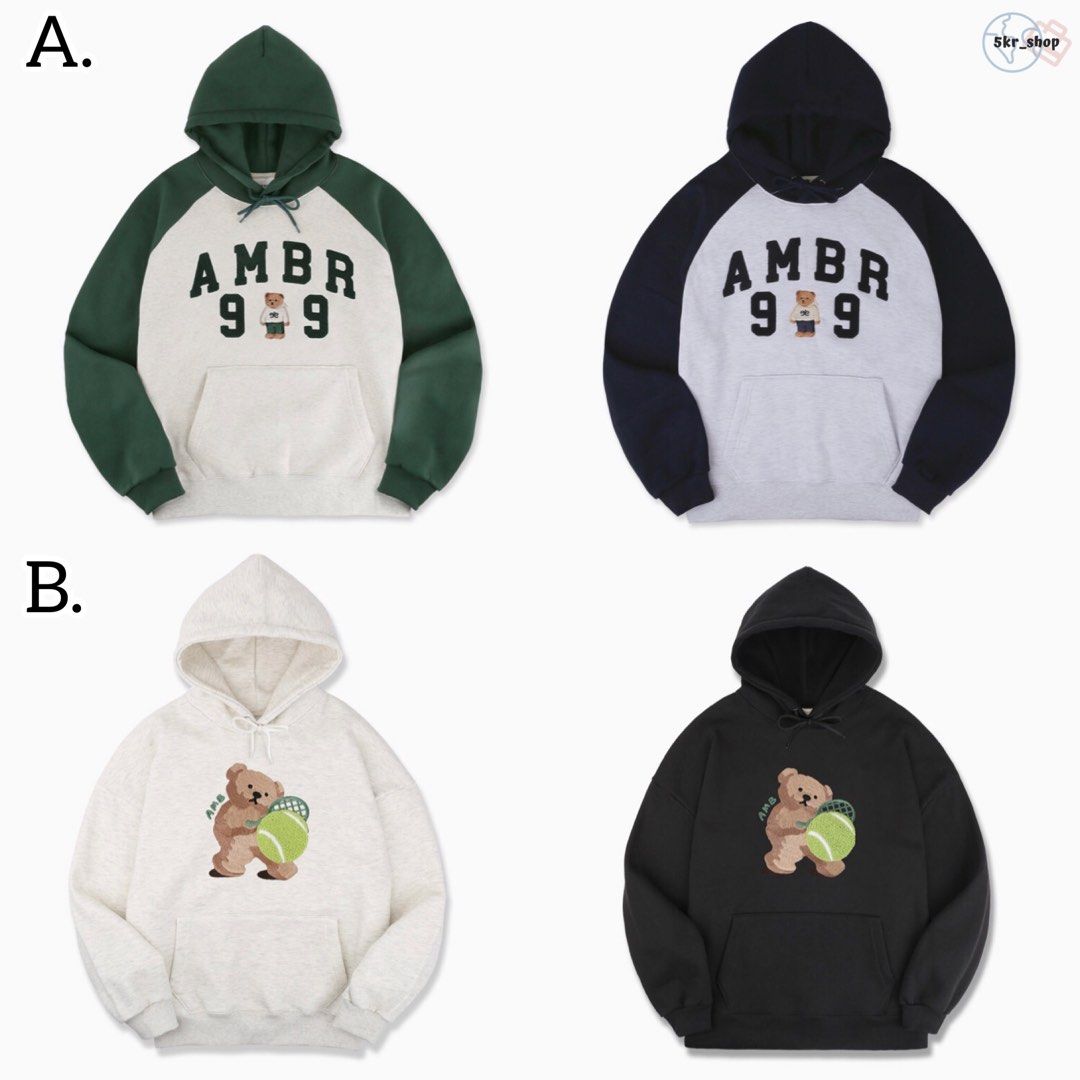 韓國品牌Ambler熊仔  2023🆕秋冬衛衣(有帽款), 女裝, 上衣, 其他上衣