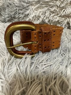 Authentic Dior Vintage Cowhide Leather Belt