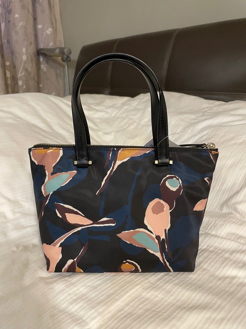 Authentic Kate Spade insulated tote bag dark blue floral