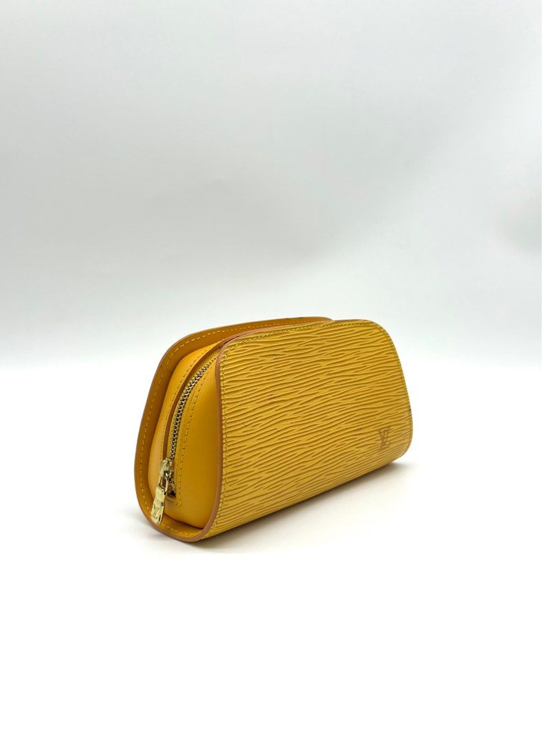 Louis Vuitton Epi Dauphine Cosmetic Pouch Yellow, Luxury, Bags