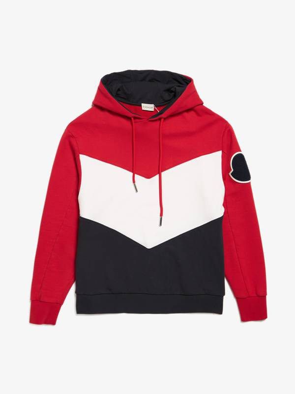 Red moncler hotsell hoodie