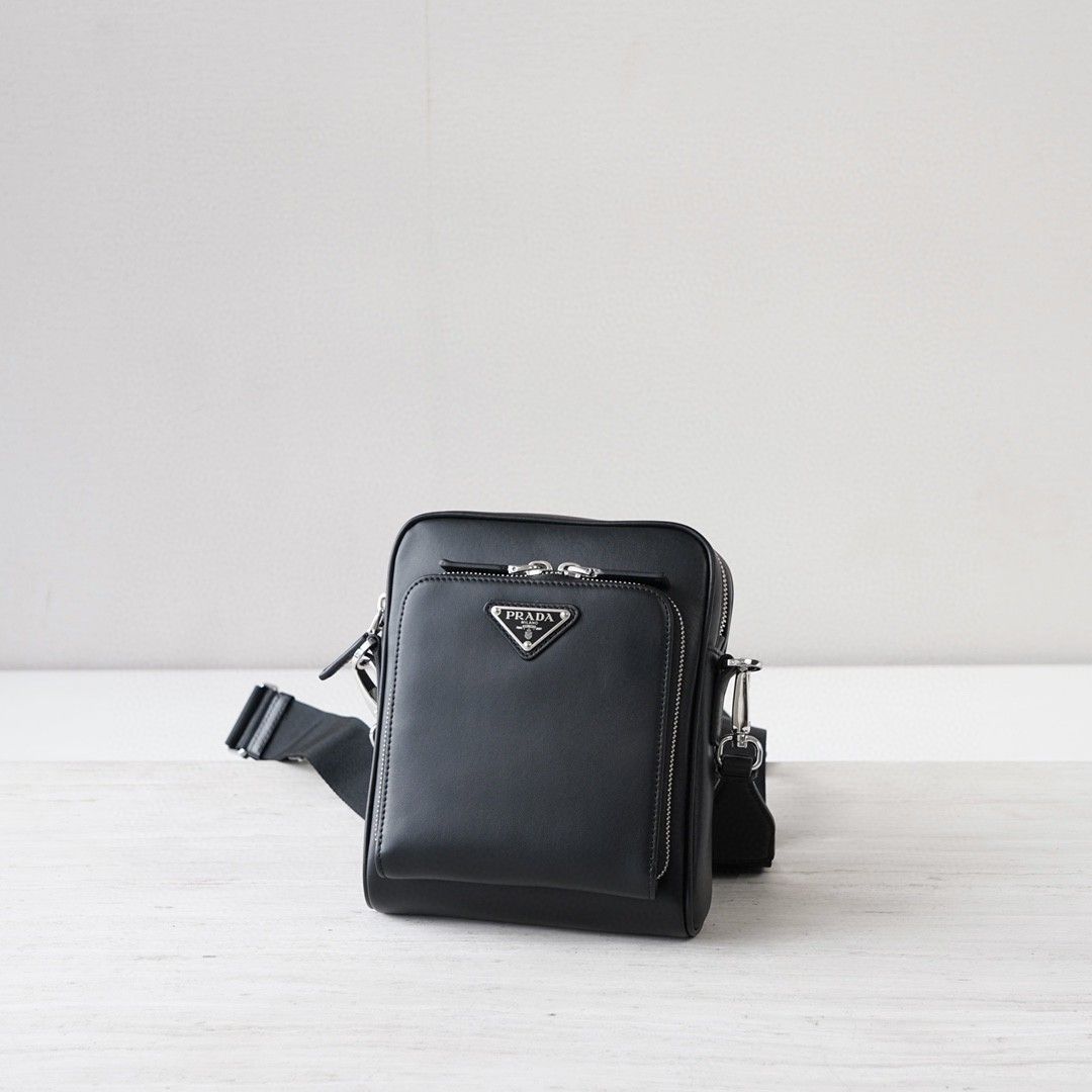 Prada mens leather bag best sale