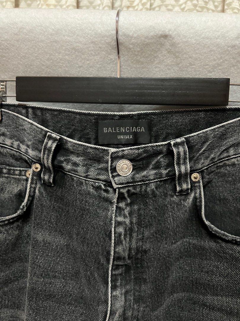Balenciaga FW22 Lost Tape Flared Denim, Luxury, Apparel on Carousell