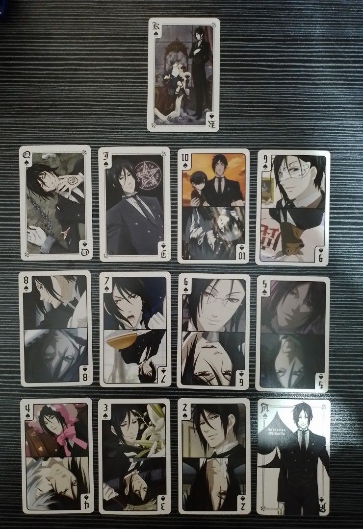 Black Butler Playing Card, Hobbies & Toys, Toys & Games on Carousell