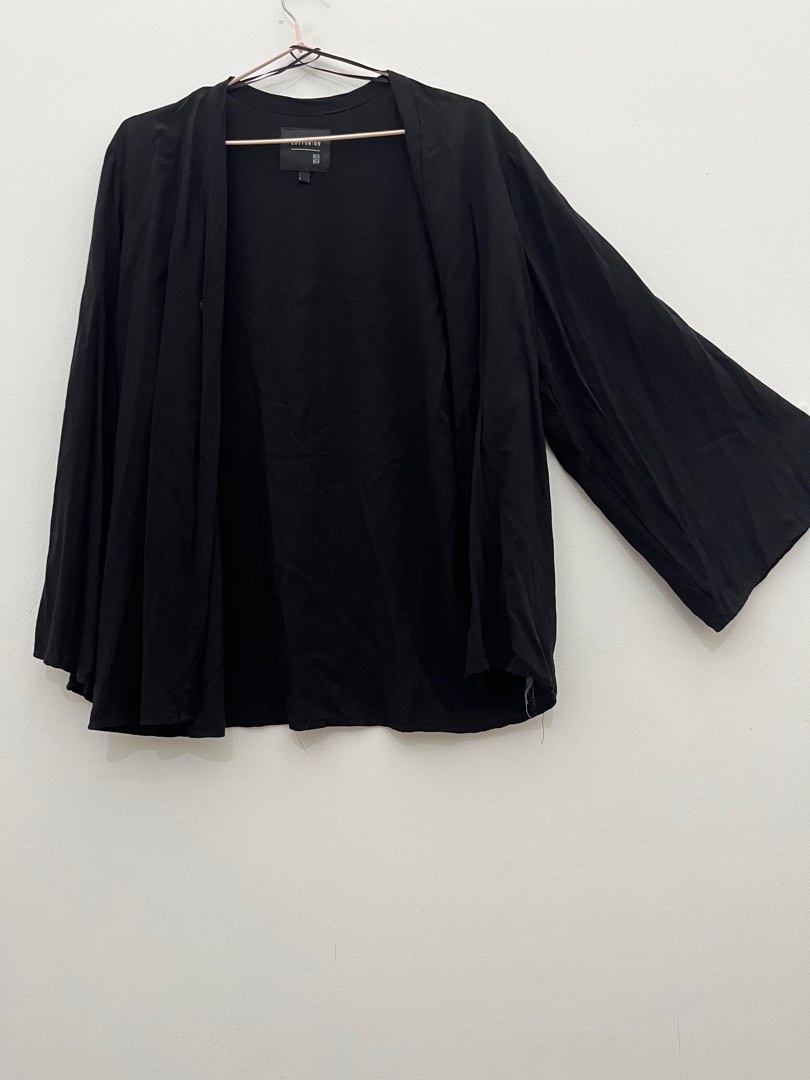 Black Kimono Cardigan Women s Fashion Coats Jackets and
