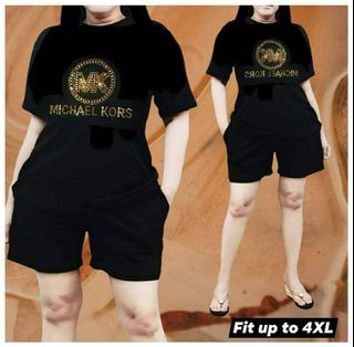 Black shirt short terno big size