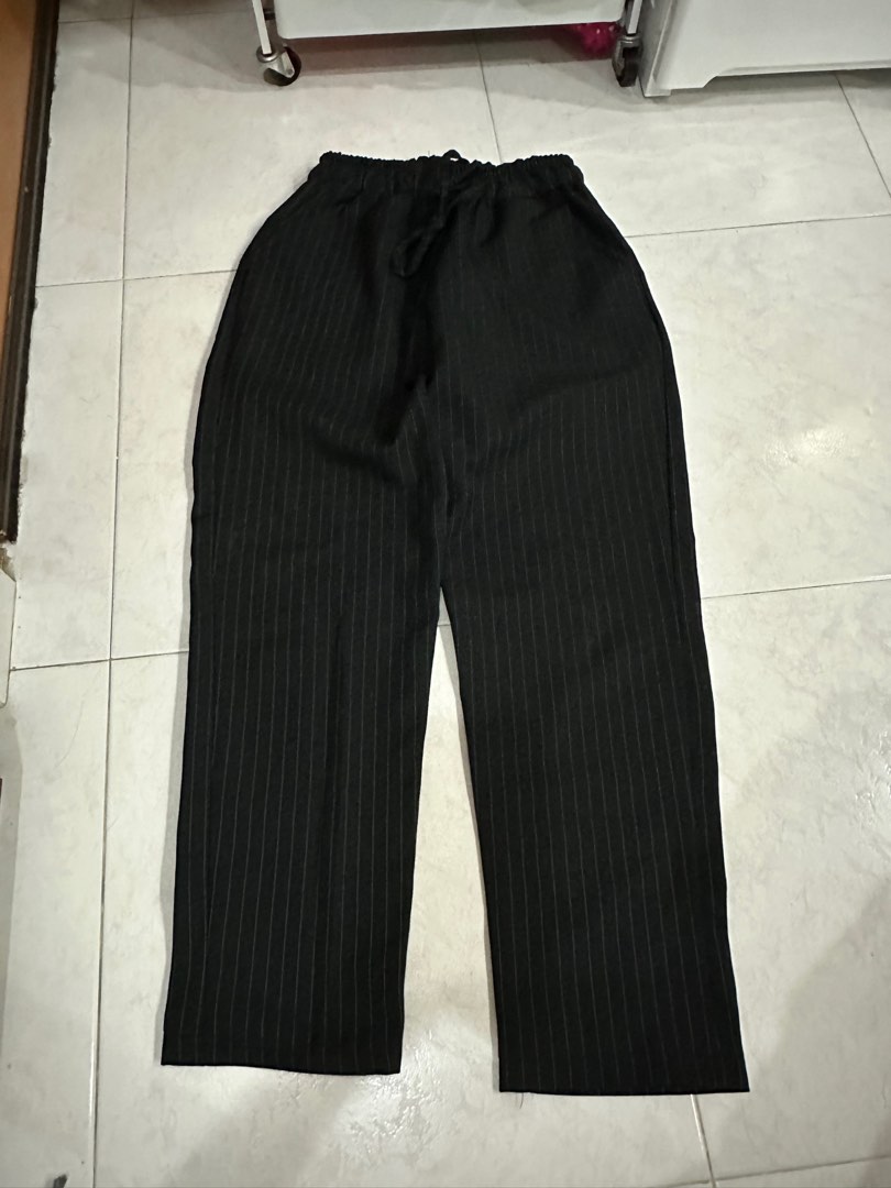 Korean striped hotsell pants