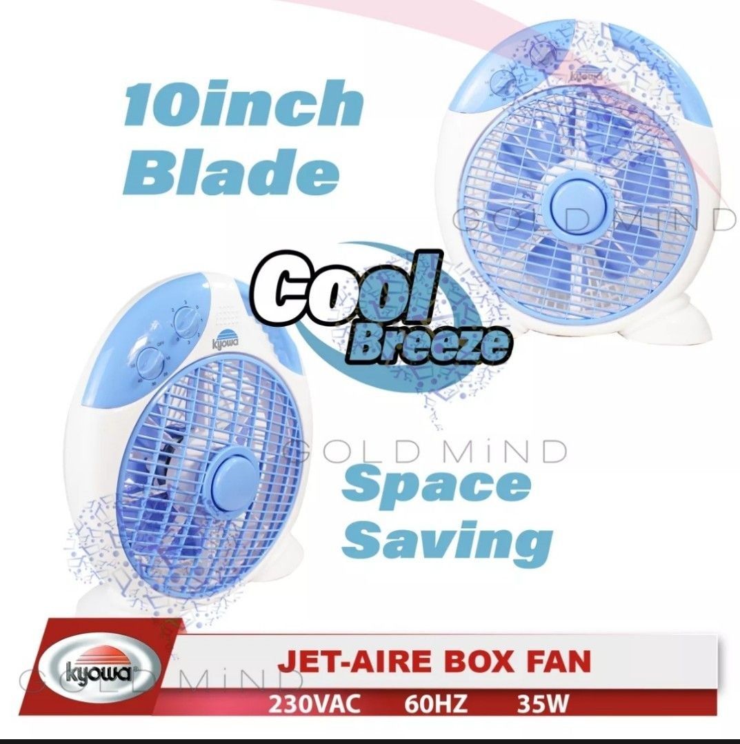 Box Fan Jetaire Kyowa, Furniture & Home Living, Lighting & Fans