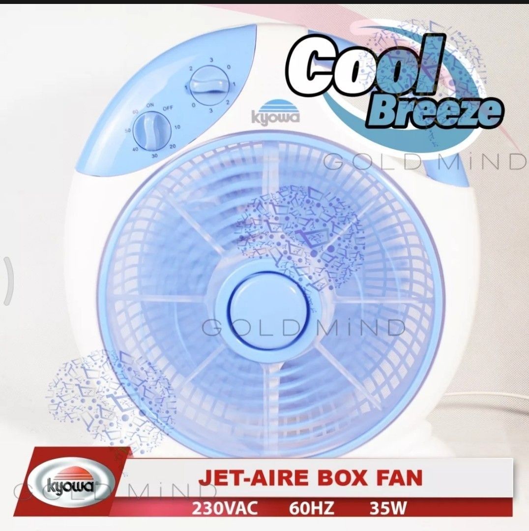 Box Fan Jetaire Kyowa, Furniture & Home Living, Lighting & Fans