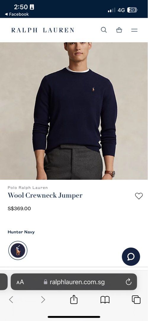 Ralph lauren crew hotsell jumper