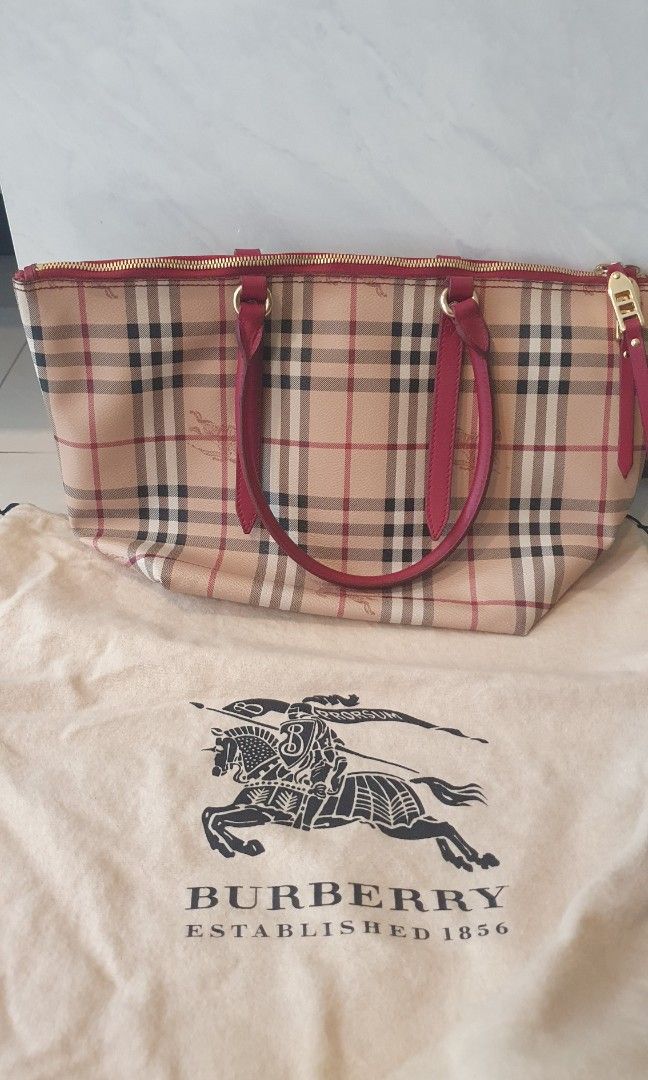 Burberry haymarket salisbury tote on sale