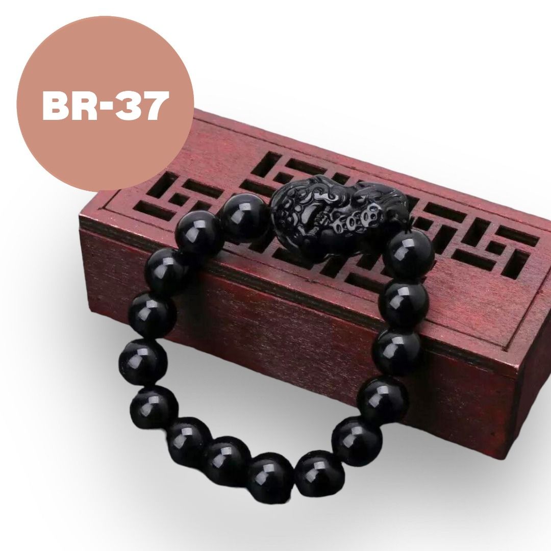 BUY 2 ANY ITEMS FREE DELIVERY MAILING Black Wealth and Luck Chinese Bracelet Feng Shui Bead Bracelet Chinese Bracelet with Hand Carved Black