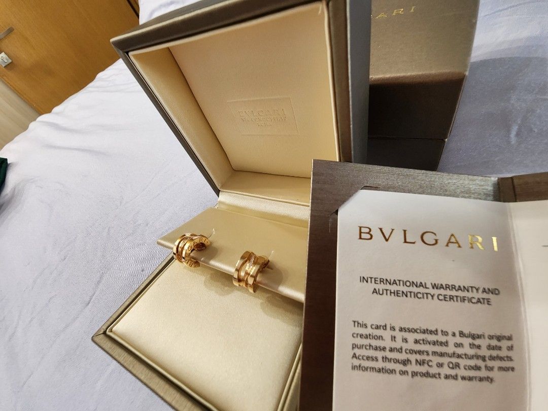 Bvlgari Rose Gold Ear Ring Luxury Accessories on Carousell