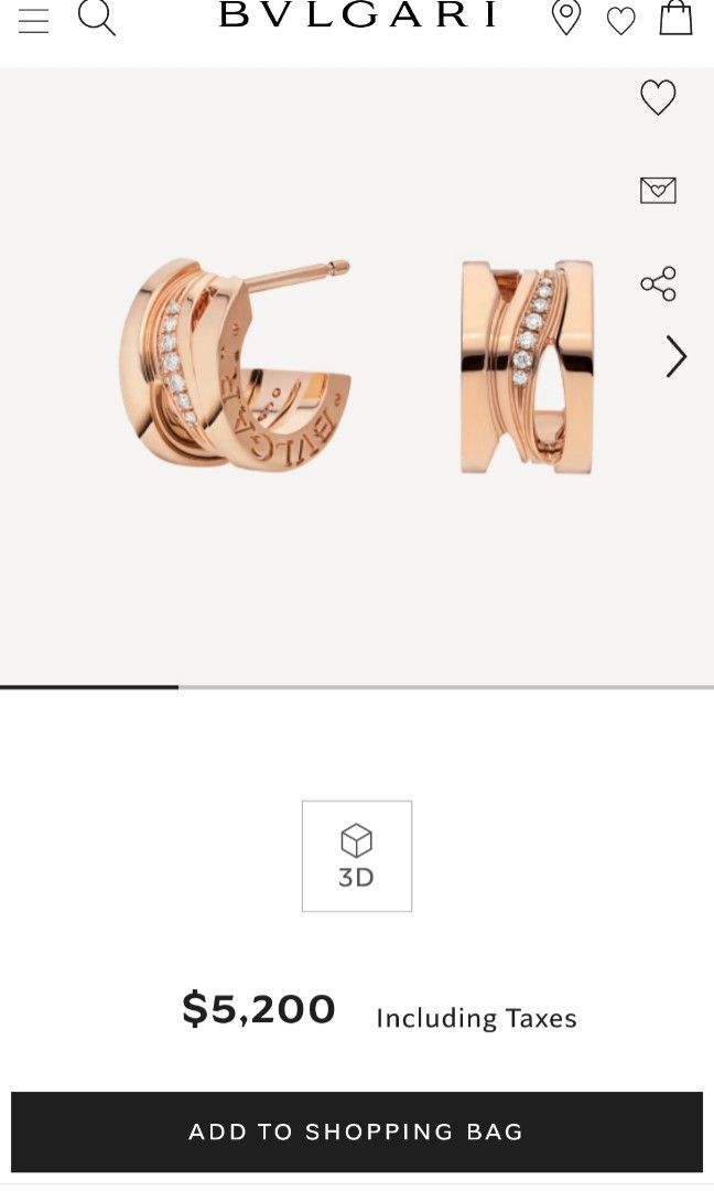 Bvlgari b zero1 earrings hotsell