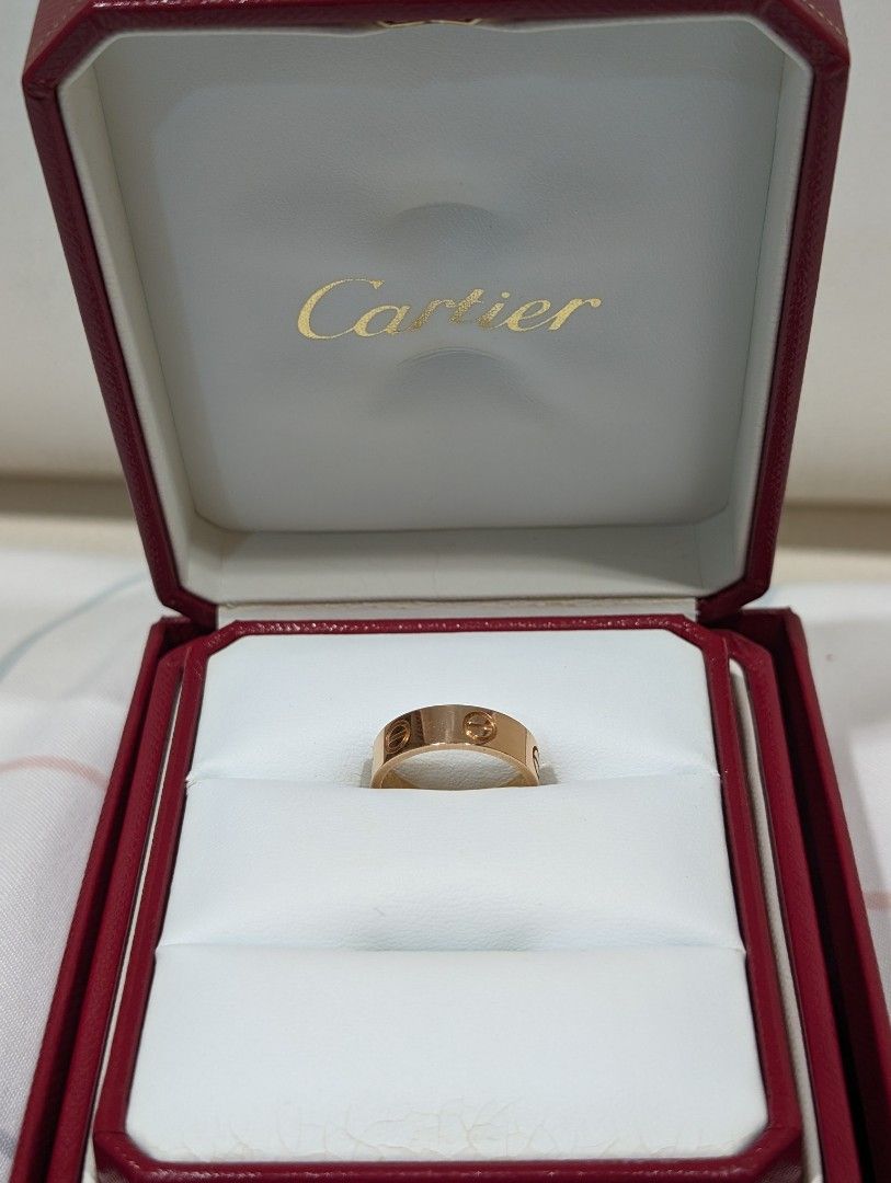 Cartier Love Ring rose gold sz 53