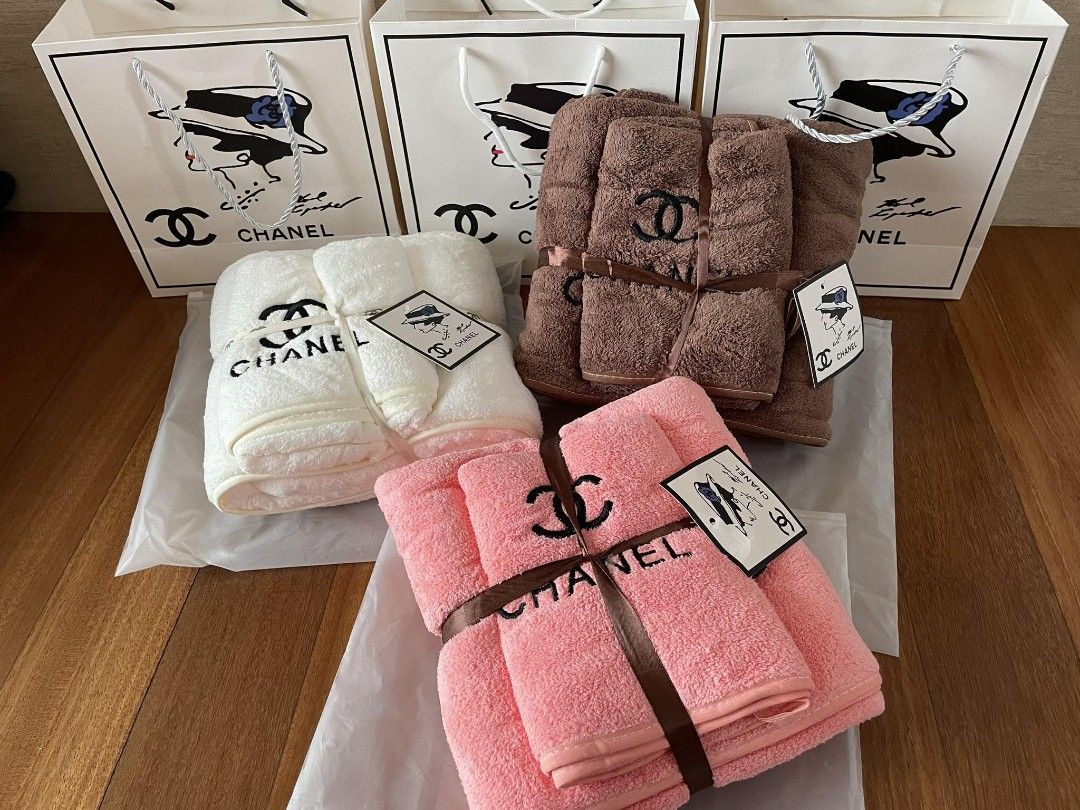 Chanel bath sales towels