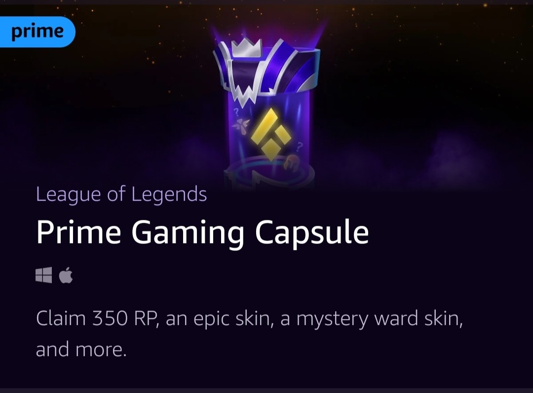 LoL: New Prime Gaming Capsules contain free RP, free skins and more