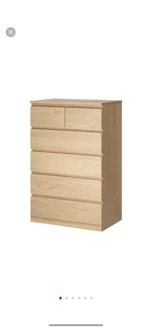 MALM chest of 6 drawers, black-brown, 80x123 cm - IKEA