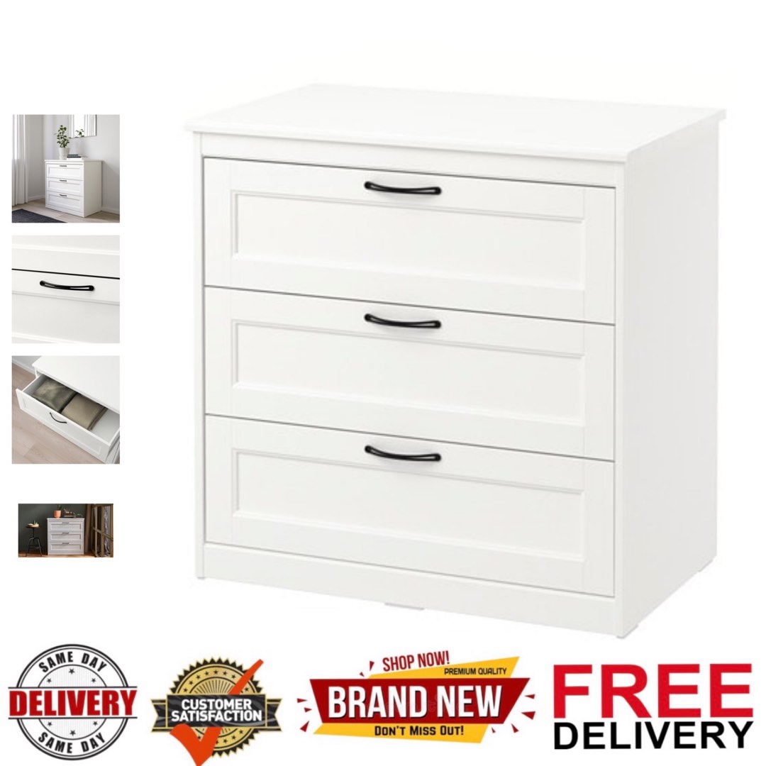 Songesand 3 drawer dresser deals
