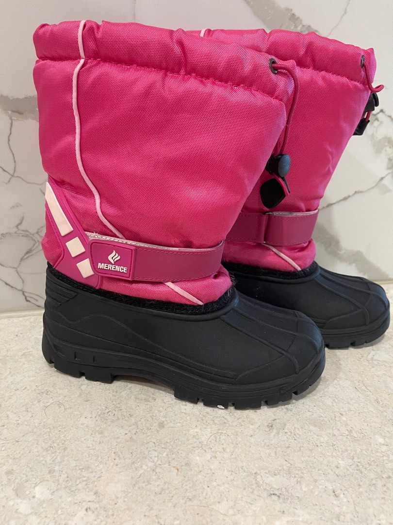 CIOR Kids Snow Boots for Girl Winter Outdoor Waterproof with Fur