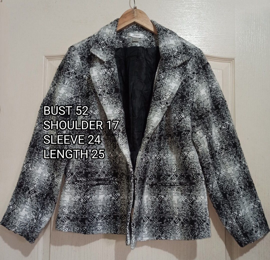 CJ CHRISTOPHER BANKS PLUS SIZE TWEED BLAZER COAT PRELOVED