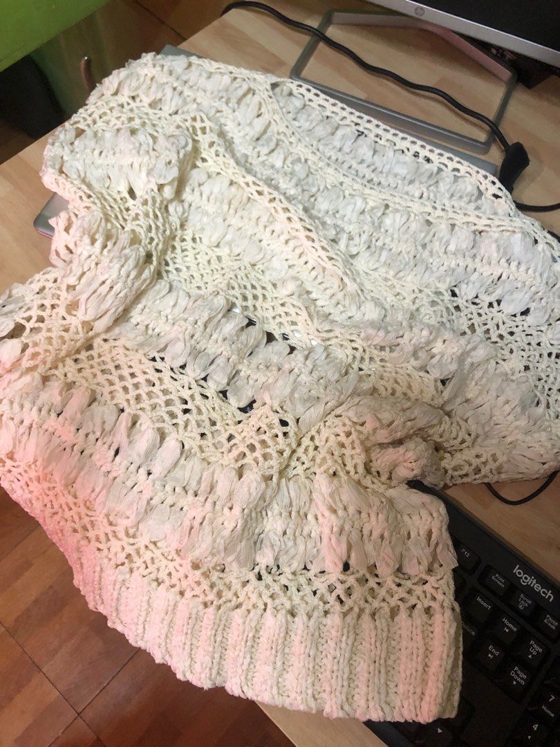 Crochet blouse / cover up (Category: Blouses) located in Cavite. Submitted by tinythreads_byamari (Listing ID 1264674413, Image 1). Description: Pwede pang cover up.