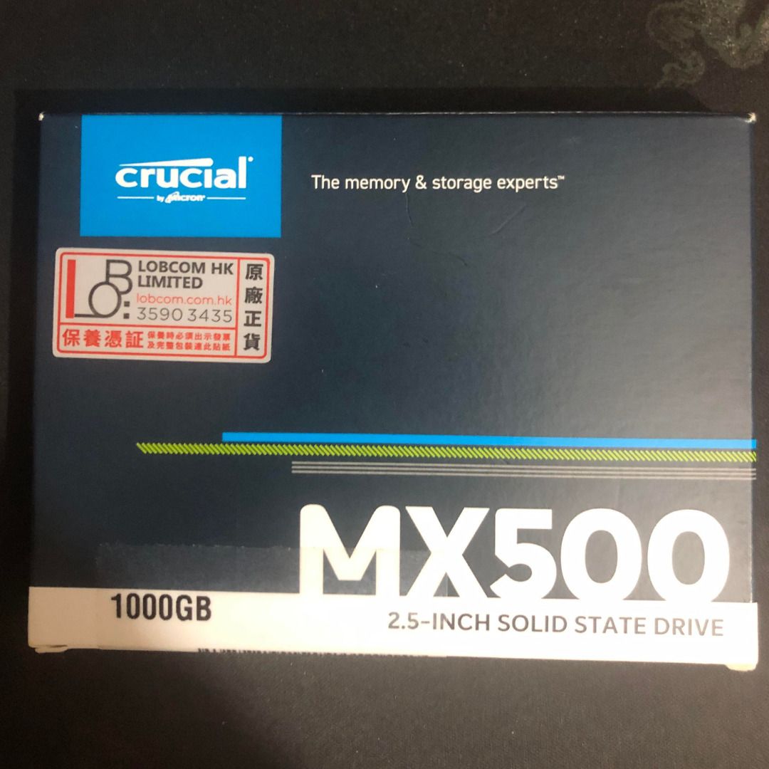 Crucial MX500 1tb 2.5 Inch SATA3 SSD, 電腦＆科技, 電腦周邊及配件 