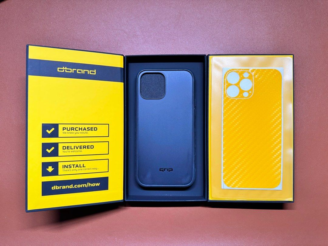 Dbrand grip case (MagSafe compatible) with bulletproof banana skin