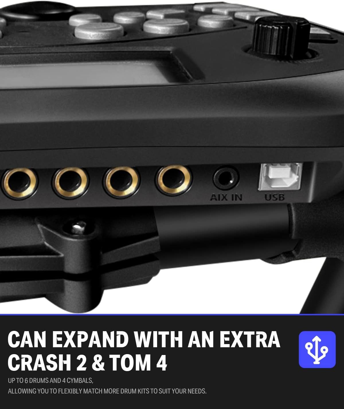 Donner DED400 Electric Drum Set, Electric Drums with Quiet Mesh Heads