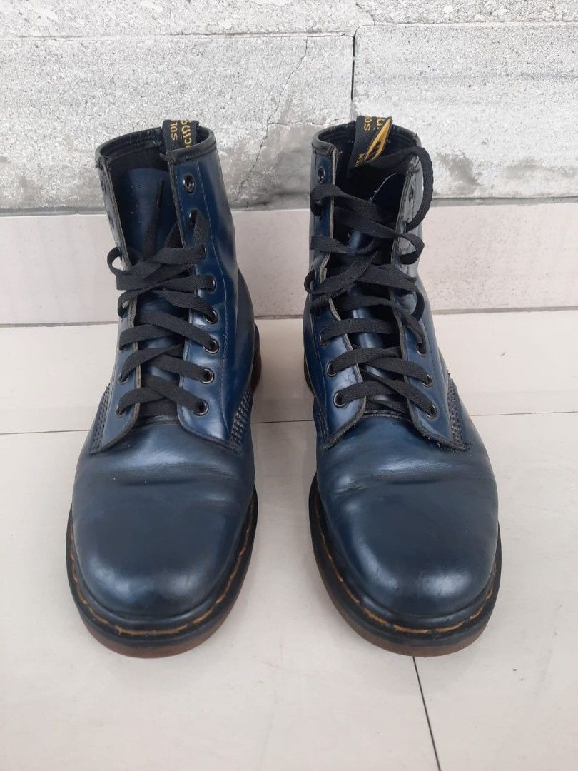 Shoes Dr Martens Made In England Navy Dr Martens 1460 Navy, Fesyen