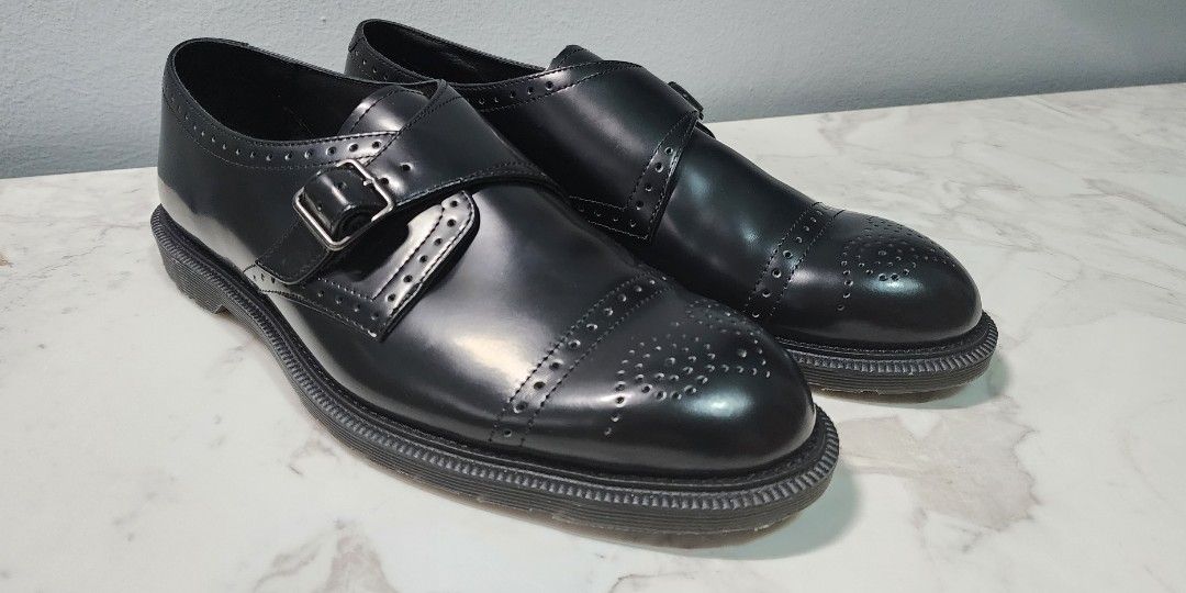 Dr Martens Cobden Black Monk Strap Shoe