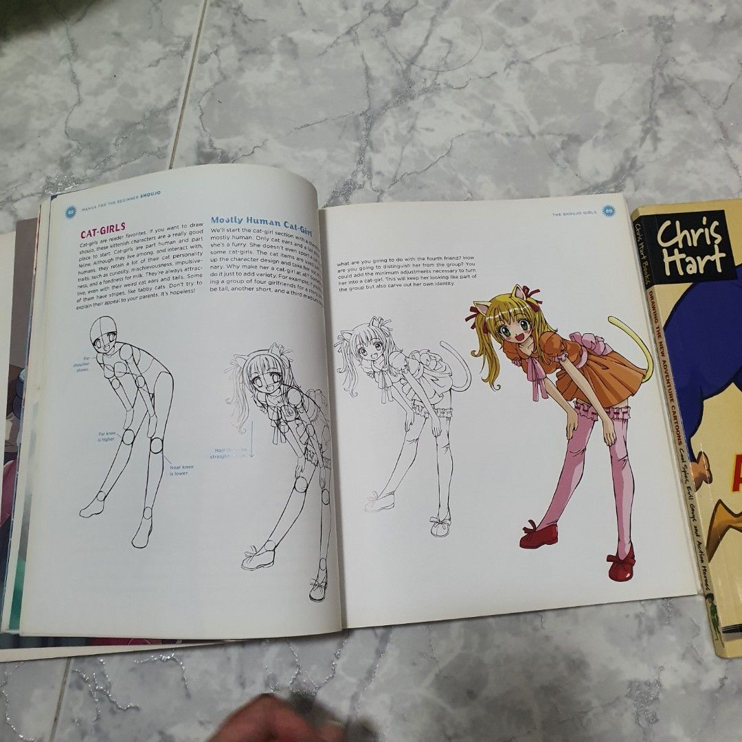 Drawing tutorial guide books manga shoujo and cartoon superheros ...