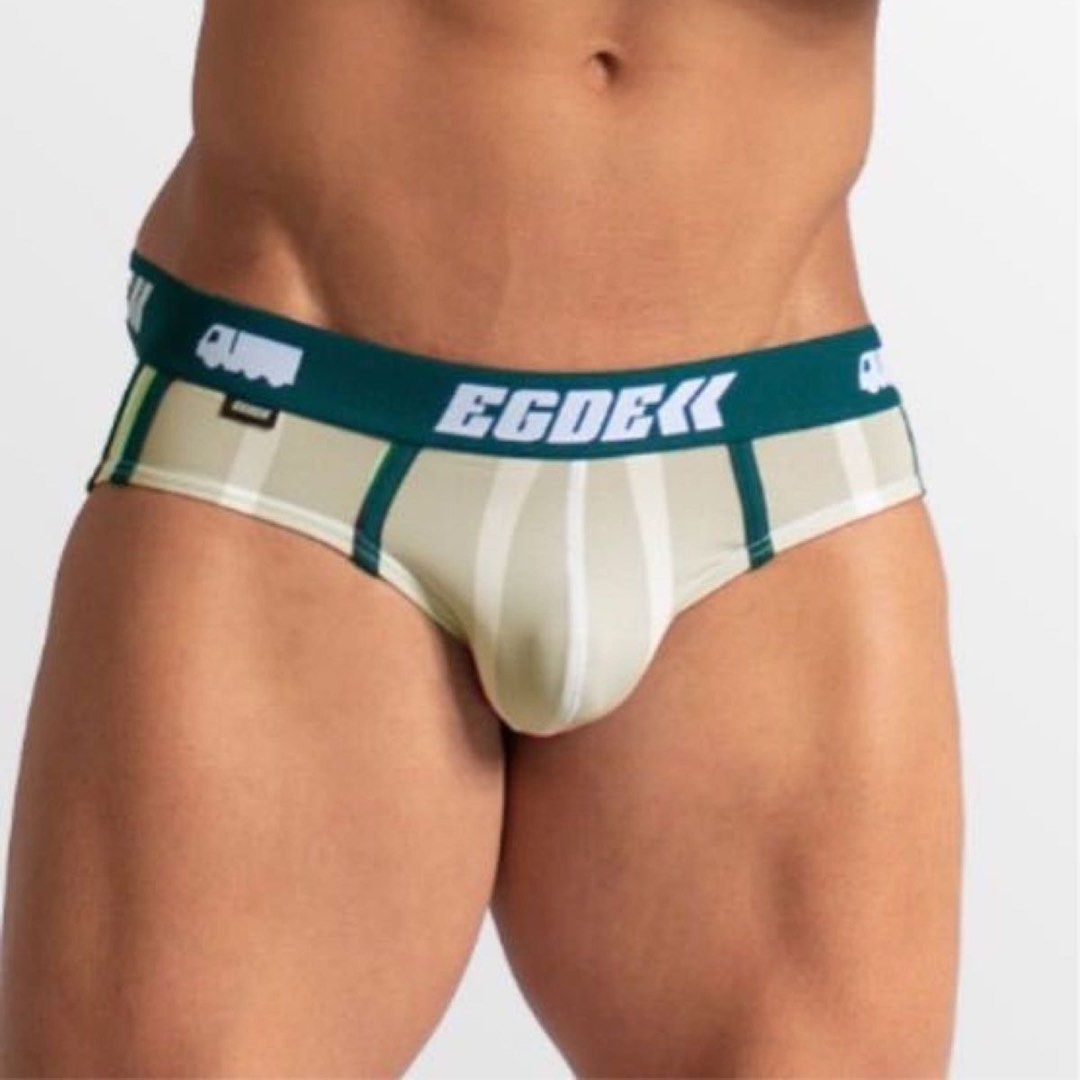 EGDE≪ TRUCKER Super Low Rise Bikini Briefs 3238 Green XL, 男裝