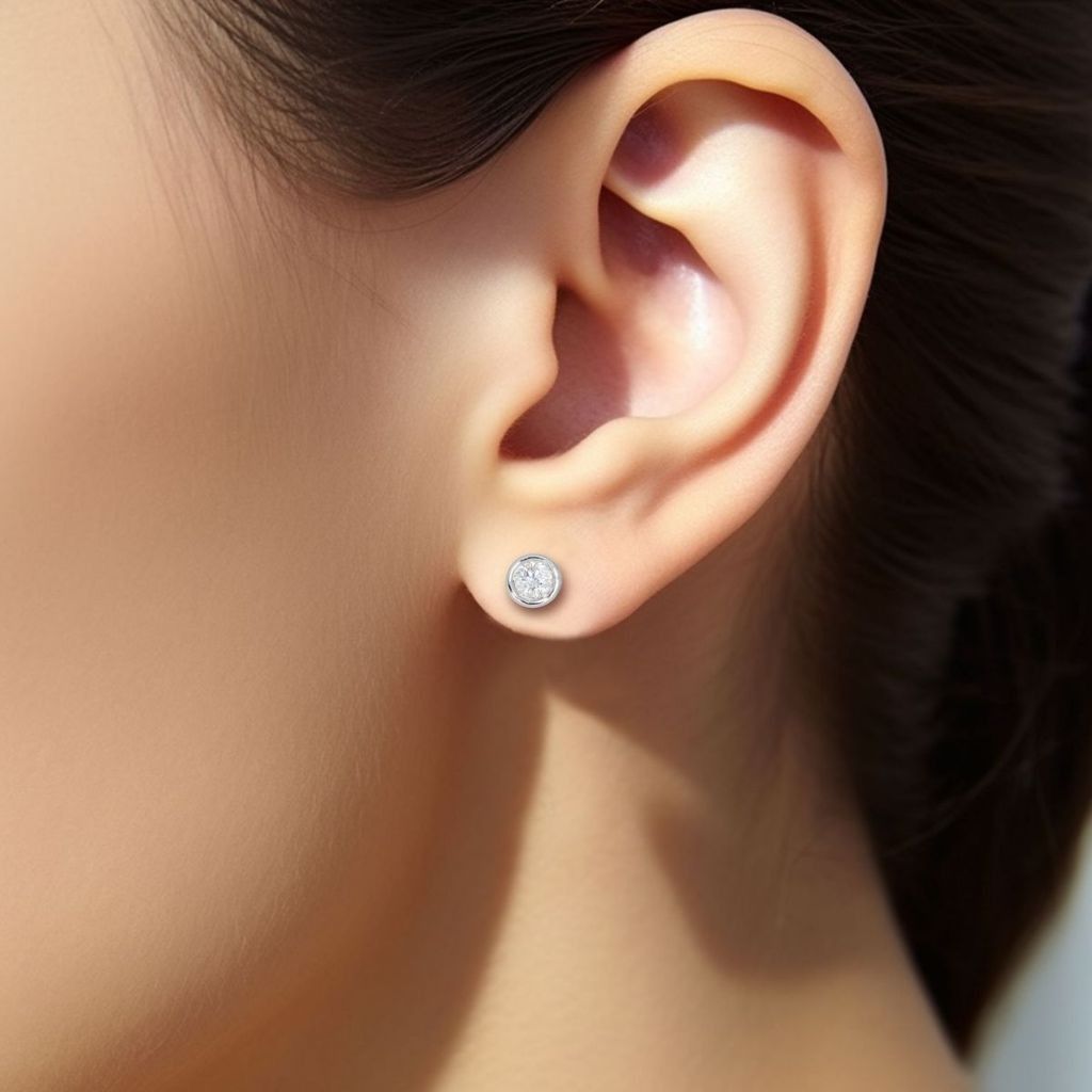 White plug clearance earrings