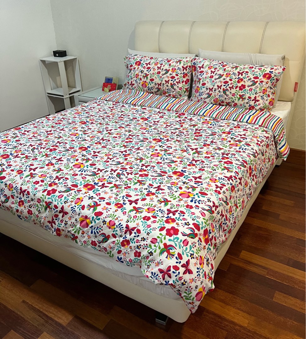 Englander Queen Size Bed Set (Bed Frame + Mattress), Furniture & Home