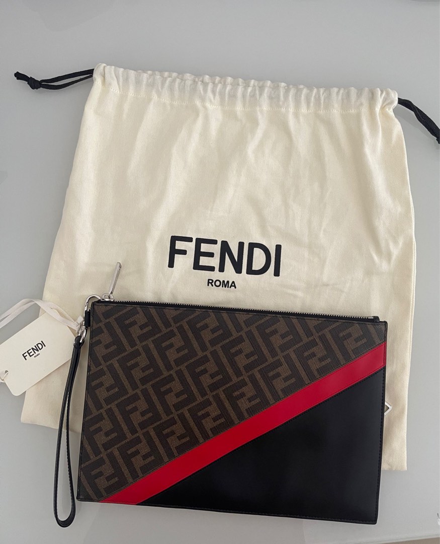 Fendi Diagonal Flat Pouch