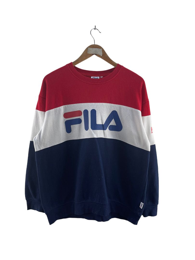 Fila Striped Sweatshirt Women s Fashion Tops Longsleeves on